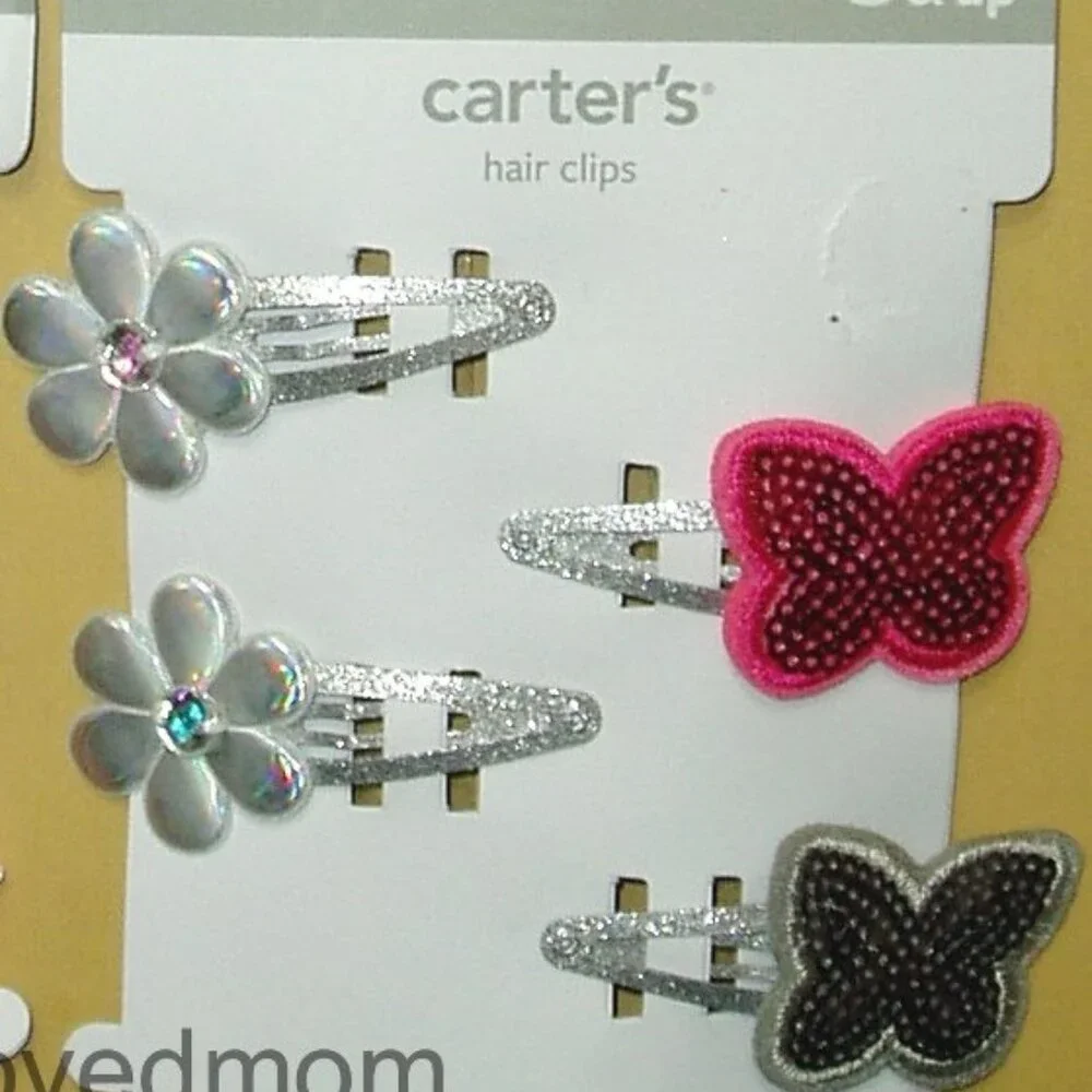 Girls Hair Clips Unicorns Butterfly Stars Clippies Hairclip Age 3 up 12 pc Lot 2